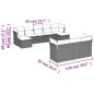 vidaXL 10-tlg. Garten-Sofagarnitur mit Kissen Braun Poly Rattan vidaXL 10-tlg. Garten-Sofagarnitur mit Kissen Braun Poly Rattan