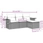 vidaXL 4-tlg. Garten-Sofagarnitur mit Kissen Braun Poly Rattan vidaXL 4-tlg. Garten-Sofagarnitur mit Kissen Braun Poly Rattan