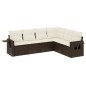 vidaXL 6-tlg. Garten-Sofagarnitur mit Kissen Braun Poly Rattan vidaXL 6-tlg. Garten-Sofagarnitur mit Kissen Braun Poly Rattan