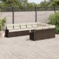 vidaXL 10-tlg. Garten-Sofagarnitur mit Kissen Braun Poly Rattan vidaXL 10-tlg. Garten-Sofagarnitur mit Kissen Braun Poly Rattan