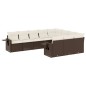 vidaXL 10-tlg. Garten-Sofagarnitur mit Kissen Braun Poly Rattan vidaXL 10-tlg. Garten-Sofagarnitur mit Kissen Braun Poly Rattan