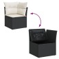 vidaXL 7-tlg. Garten-Sofagarnitur mit Kissen Schwarz Poly Rattan vidaXL 7-tlg. Garten-Sofagarnitur mit Kissen Schwarz Poly Rattan
