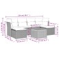 vidaXL 7-tlg. Garten-Sofagarnitur mit Kissen Schwarz Poly Rattan vidaXL 7-tlg. Garten-Sofagarnitur mit Kissen Schwarz Poly Rattan