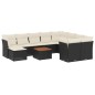 vidaXL 11-tlg. Garten-Sofagarnitur mit Kissen Schwarz Poly Rattan vidaXL 11-tlg. Garten-Sofagarnitur mit Kissen Schwarz Poly Rattan
