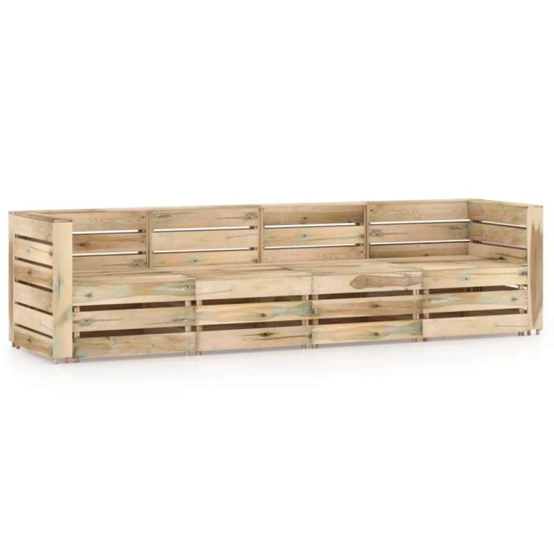4-Sitzer Outdoor-Sofa Grün Imprägniertes Kiefernholz 4-Sitzer Outdoor-Sofa Grün Imprägniertes Kiefernholz