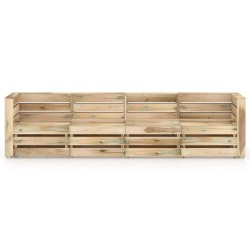 4-Sitzer Outdoor-Sofa Grün Imprägniertes Kiefernholz