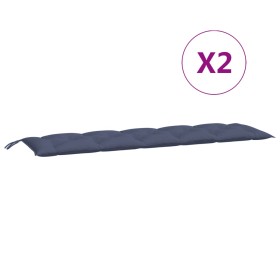 vidaXL Gartenbank-Auflagen 2 Stk. Marineblau 180x50x7 cm Oxford-Gewebe