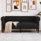 vidaXL Chesterfield-Sofa 2-Sitzer Schwarz Stoff vidaXL Chesterfield-Sofa 2-Sitzer Schwarz Stoff