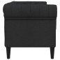 vidaXL Chesterfield-Sofa 2-Sitzer Schwarz Stoff vidaXL Chesterfield-Sofa 2-Sitzer Schwarz Stoff