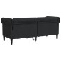 vidaXL Chesterfield-Sofa 2-Sitzer Schwarz Stoff vidaXL Chesterfield-Sofa 2-Sitzer Schwarz Stoff