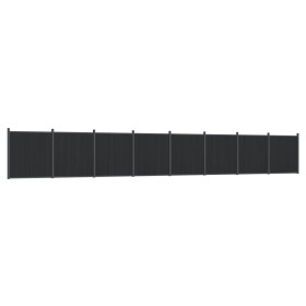 vidaXL Zaunelement Grau 1391x186 cm WPC