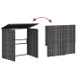 vidaXL Gartensofa in L-Form mit Tisch und Kissen Grau Poly Rattan vidaXL Gartensofa in L-Form mit Tisch und Kissen Grau Poly Rattan