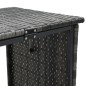 vidaXL Gartensofa in L-Form mit Tisch und Kissen Grau Poly Rattan vidaXL Gartensofa in L-Form mit Tisch und Kissen Grau Poly Rattan