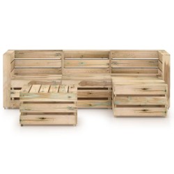5-tlg. Garten-Lounge-Set Grün Imprägniertes Kiefernholz