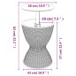vidaXL 3-in-1 Tisch mit Eiskühler Schwarz Polypropylen vidaXL 3-in-1 Tisch mit Eiskühler Schwarz Polypropylen