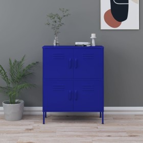 vidaXL Lagerschrank Marineblau 80x35x101,5 cm Stahl    