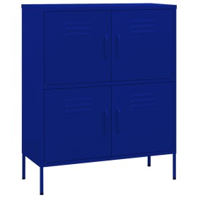 vidaXL Lagerschrank Marineblau 80x35x101,5 cm Stahl    