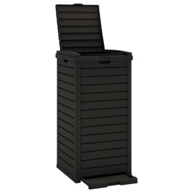 vidaXL Outdoor-Mülltonne Schwarz 41x41x86 cm Polypropylen