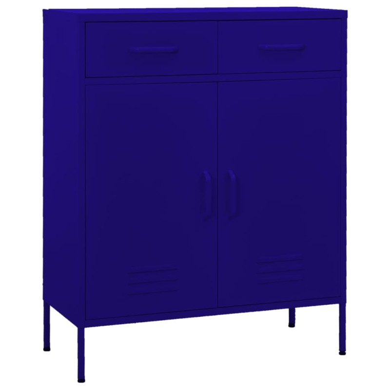 vidaXL Lagerschrank Marineblau 80x35x101,5 cm Stahl vidaXL Lagerschrank Marineblau 80x35x101,5 cm Stahl