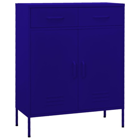 vidaXL Lagerschrank Marineblau 80x35x101,5 cm Stahl    