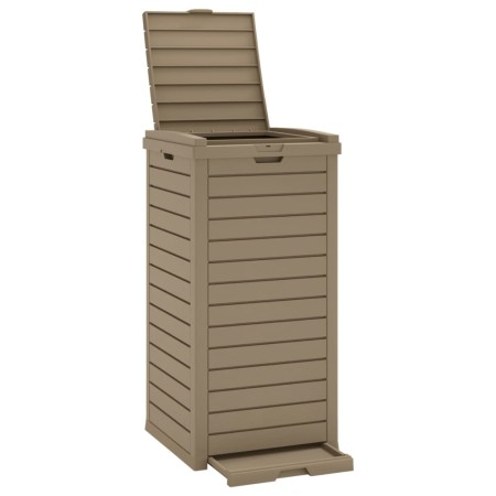vidaXL Outdoor-Mülltonne Hellbraun 41x41x86 cm Polypropylen
