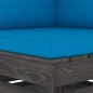 vidaXL Modulares Ecksofa mit Kissen Grau Imprägniertes Holz vidaXL Modulares Ecksofa mit Kissen Grau Imprägniertes Holz