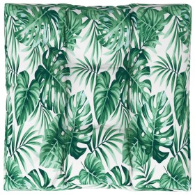 vidaXL Palettenkissen Blätter 80x80x12 cm Stoff