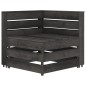 4-Sitzer Outdoor-Sofa Grau Imprägniertes Kiefernholz 4-Sitzer Outdoor-Sofa Grau Imprägniertes Kiefernholz