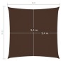 vidaXL Sonnensegel Oxford-Gewebe Quadratisch 6x6 m Braun