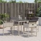 vidaXL Gartenstühle mit Kissen 4 Stk. Hellgrau Poly Rattan vidaXL Gartenstühle mit Kissen 4 Stk. Hellgrau Poly Rattan