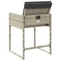 vidaXL Gartenstühle mit Kissen 4 Stk. Hellgrau Poly Rattan vidaXL Gartenstühle mit Kissen 4 Stk. Hellgrau Poly Rattan