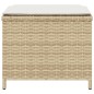 vidaXL Gartenhocker mit Kissen 4 Stk. Beige 41x41x36 cm Poly Rattan vidaXL Gartenhocker mit Kissen 4 Stk. Beige 41x41x36 cm Poly Rattan