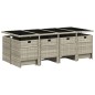 vidaXL 13-tlg. Garten-Essgruppe mit Kissen Hellgrau Poly Rattan vidaXL 13-tlg. Garten-Essgruppe mit Kissen Hellgrau Poly Rattan