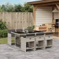 vidaXL 7-tlg. Garten-Essgruppe mit Kissen Hellgrau Poly Rattan vidaXL 7-tlg. Garten-Essgruppe mit Kissen Hellgrau Poly Rattan