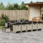 vidaXL 15-tlg. Garten-Essgruppe mit Kissen Hellgrau Poly Rattan vidaXL 15-tlg. Garten-Essgruppe mit Kissen Hellgrau Poly Rattan
