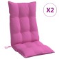 vidaXL Hochlehner-Auflagen 2 Stk. Rosa Oxford-Gewebe vidaXL Hochlehner-Auflagen 2 Stk. Rosa Oxford-Gewebe
