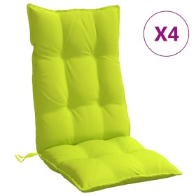 vidaXL Hochlehner-Auflagen 4 Stk. Neongrün Oxford-Gewebe