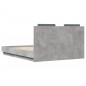 vidaXL Bettgestell mit Kopfteil und LED-Leuchten Betongrau 135x190 cm vidaXL Bettgestell mit Kopfteil und LED-Leuchten Betongrau 135x190 cm