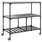 vidaXL Küchenwagen Grau Sonoma 100x50x95 cm Holzwerkstoff vidaXL Küchenwagen Grau Sonoma 100x50x95 cm Holzwerkstoff