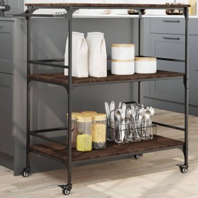 vidaXL Küchenwagen Braun Eichen-Optik 100,5x50x105 cm Holzwerkstoff