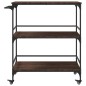 vidaXL Küchenwagen Braun Eichen-Optik 100,5x50x105 cm Holzwerkstoff vidaXL Küchenwagen Braun Eichen-Optik 100,5x50x105 cm Holzwerkstoff