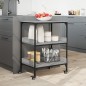 vidaXL Küchenwagen Grau Sonoma 60x41x80,5 cm Holzwerkstoff vidaXL Küchenwagen Grau Sonoma 60x41x80,5 cm Holzwerkstoff