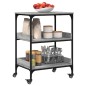 vidaXL Küchenwagen Grau Sonoma 60x41x80,5 cm Holzwerkstoff vidaXL Küchenwagen Grau Sonoma 60x41x80,5 cm Holzwerkstoff