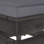 Modulares Mittelsofa mit Kissen Grau Imprägniertes Holz Modulares Mittelsofa mit Kissen Grau Imprägniertes Holz