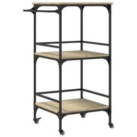 vidaXL Küchenwagen Sonoma-Eiche 60,5x50x105 cm Holzwerkstoff