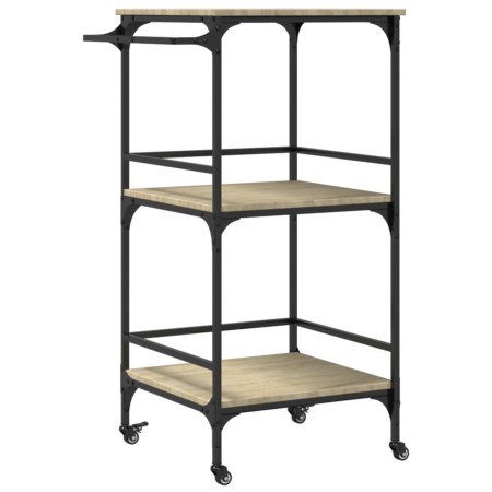 vidaXL Küchenwagen Sonoma-Eiche 60,5x50x105 cm Holzwerkstoff
