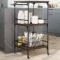 vidaXL Küchenwagen Braun Eichen-Optik 60,5x50x105 cm Holzwerkstoff vidaXL Küchenwagen Braun Eichen-Optik 60,5x50x105 cm Holzwerkstoff
