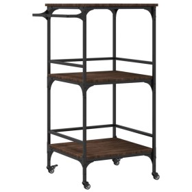 vidaXL Küchenwagen Braun Eichen-Optik 60,5x50x105 cm Holzwerkstoff