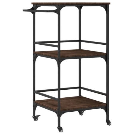 vidaXL Küchenwagen Braun Eichen-Optik 60,5x50x105 cm Holzwerkstoff