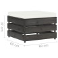 vidaXL 2-tlg. Garten-Lounge-Set mit Kissen Grau Imprägniertes Holz vidaXL 2-tlg. Garten-Lounge-Set mit Kissen Grau Imprägniertes Holz